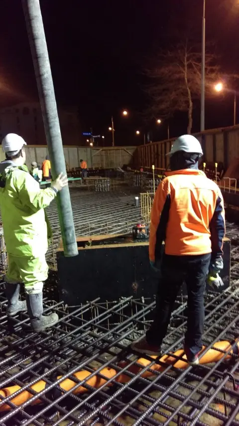 Riverlands House, Christchurch - ABL Builders  5am concrete pour Inspection to tanking membrane.